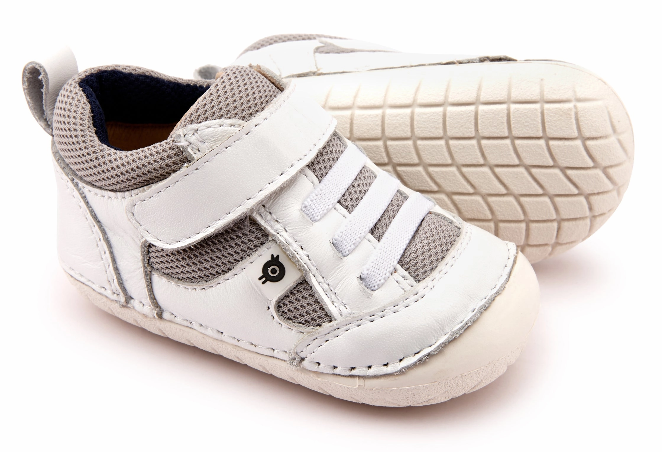 Old Soles Boy's and Girl's 4047 Bru Pave Sneakers - Snow/Light Grey/Navy