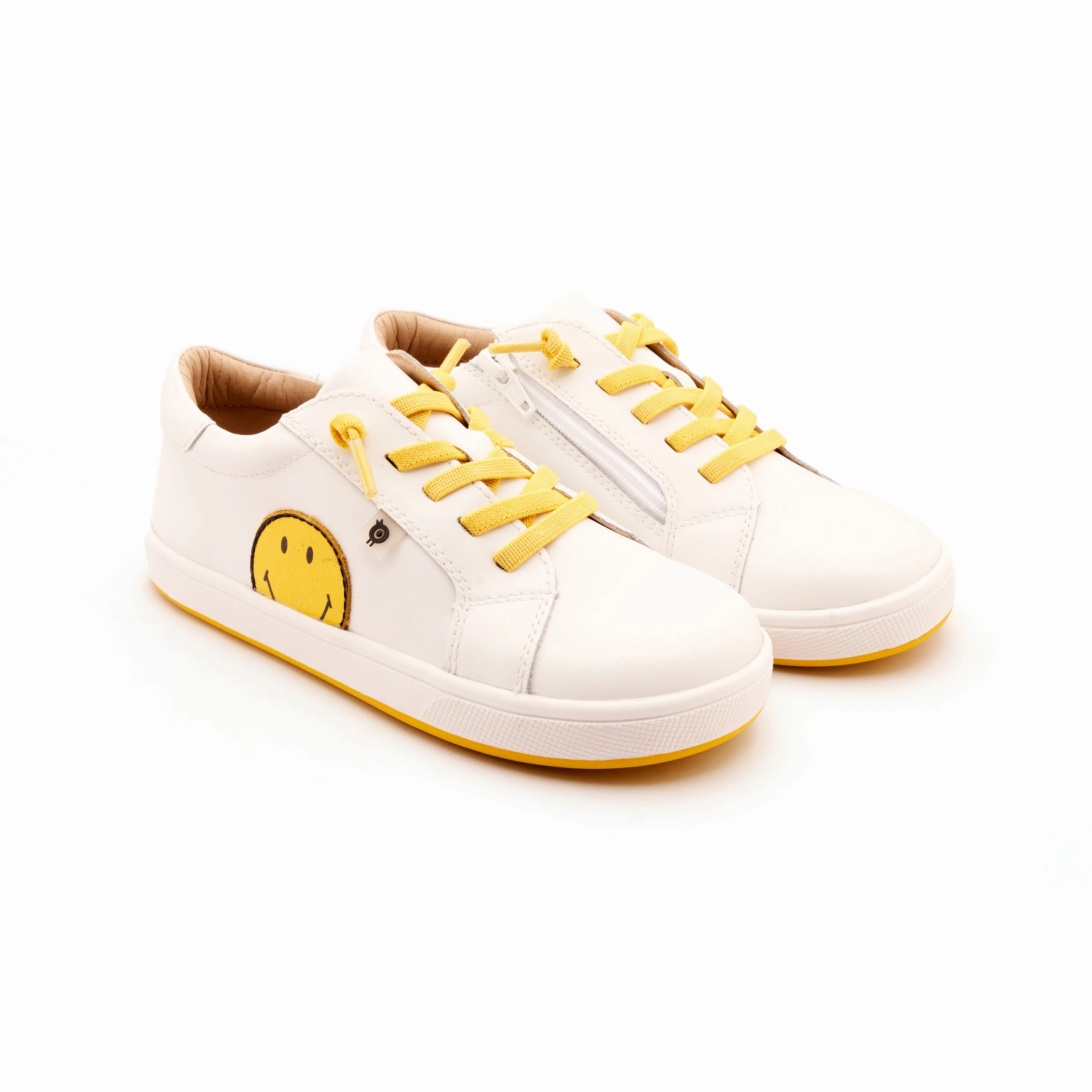 Old Soles Boy's and Girl's Smiley Jumpa Casual Shoes - Snow / Yellow