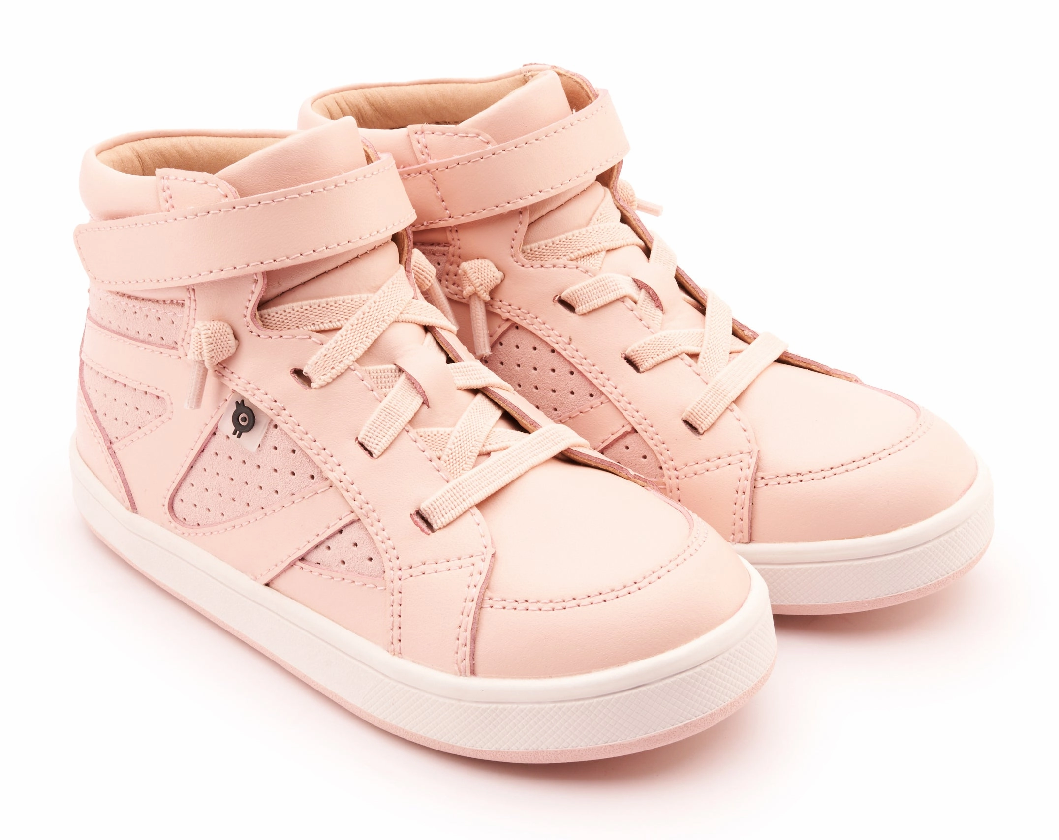 Old Soles Girl's 1004 Sole Base Casual Shoes - Powder Pink / Powder Pink Suede / White Powder Pink Sole