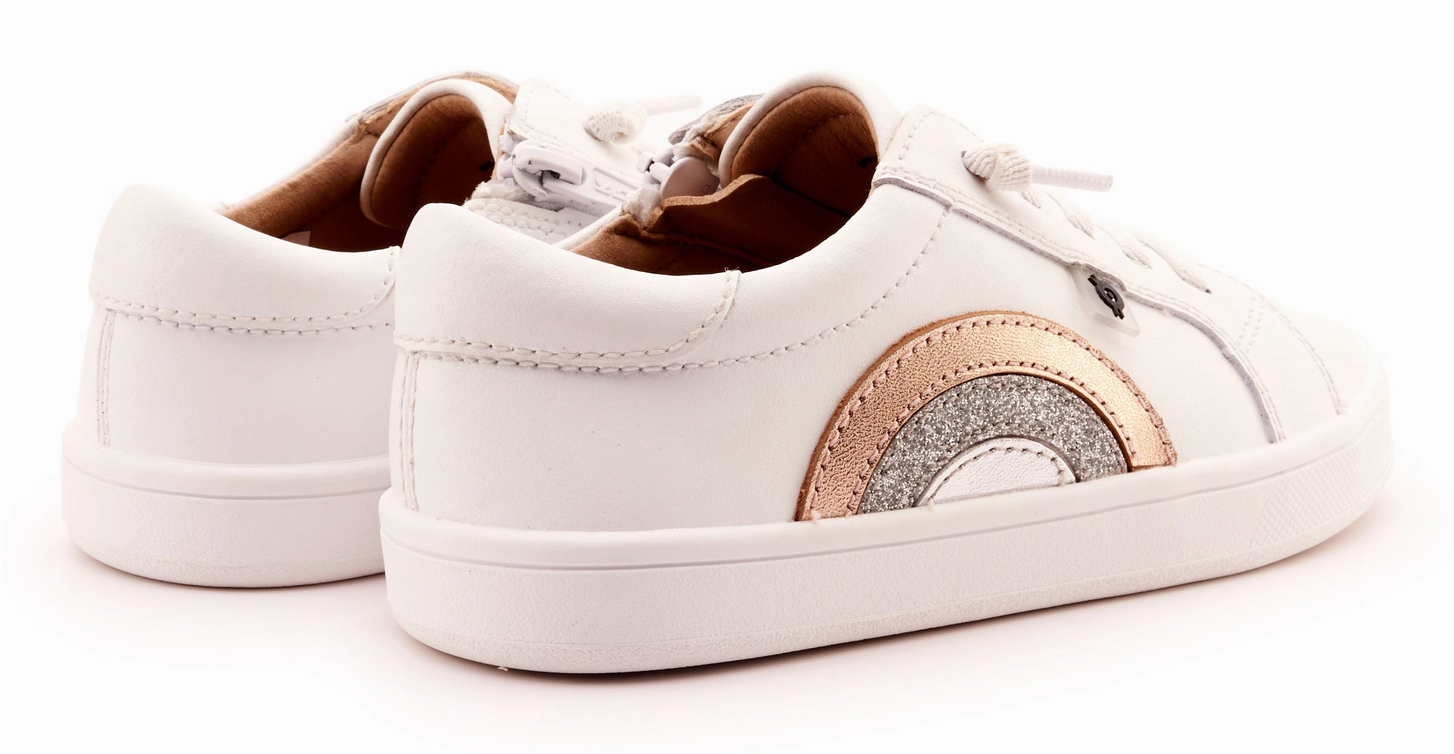 Old Soles Girl's 1010 Girl's Rainbow Jumpa Casual Shoes - Snow / Copper