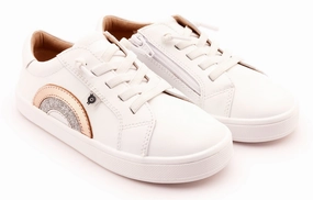 Old Soles Girl's 1010 Girl's Rainbow Jumpa Casual Shoes - Snow / Copper