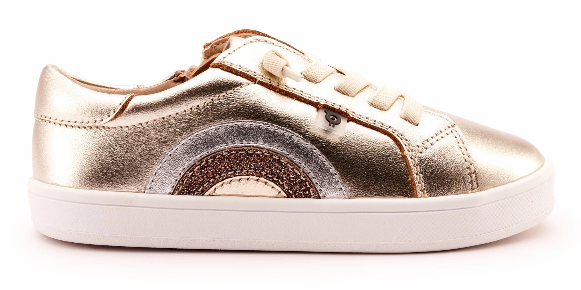 Old Soles Girl's 1010 Rainbow Jumpa Casual Shoes - Titanium / Silver / Glam Choc / Gold