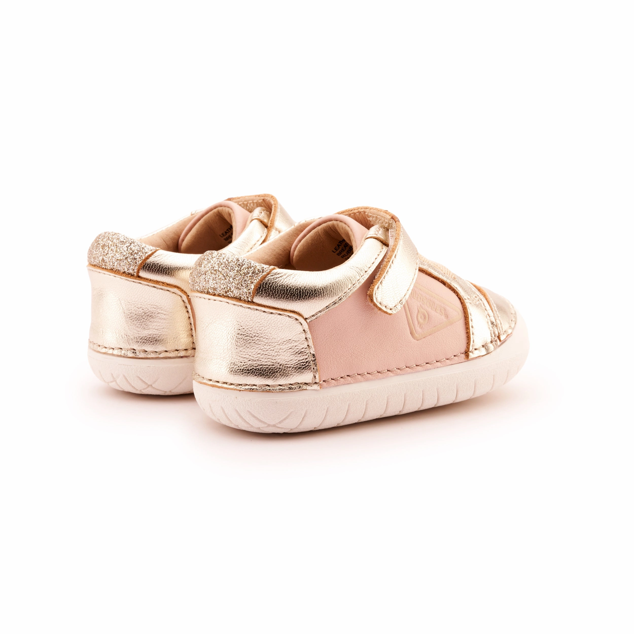 Old Soles Girl's 4094 Badge Pave Casual Shoes - Powder Pink / Gold / Glam Gold