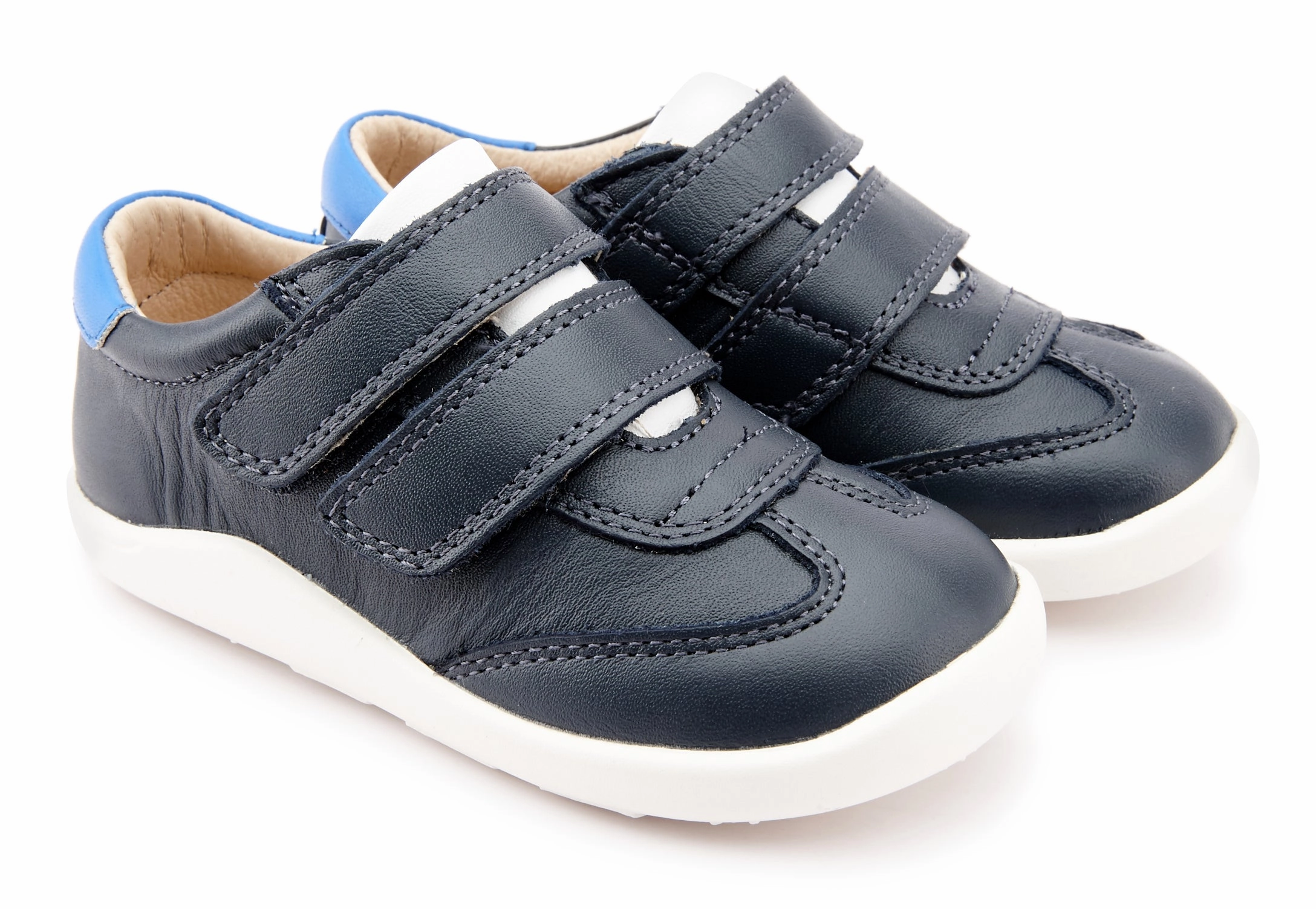 Old Soles Girl's 8012 Path Way Shoes - Navy/Snow/Neon Blue
