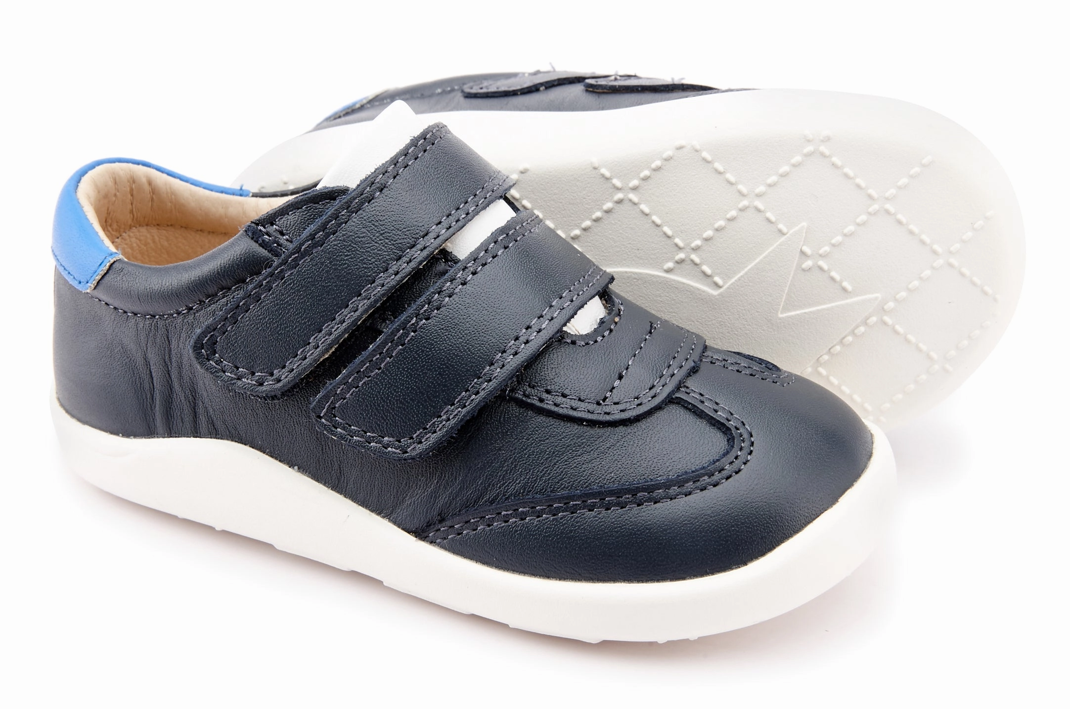 Old Soles Girl's 8012 Path Way Shoes - Navy/Snow/Neon Blue