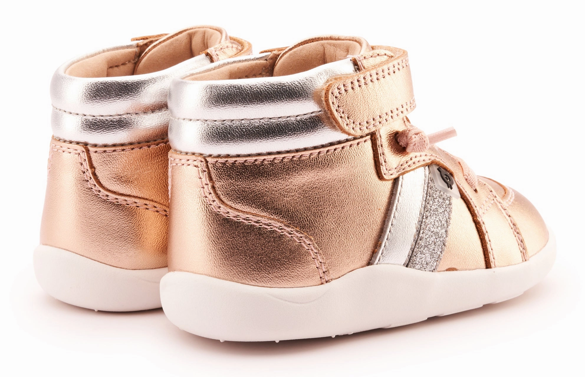 Old Soles Girl's 8044 Tar Ground Casual Shoes - Copper / Silver / Glam Argent