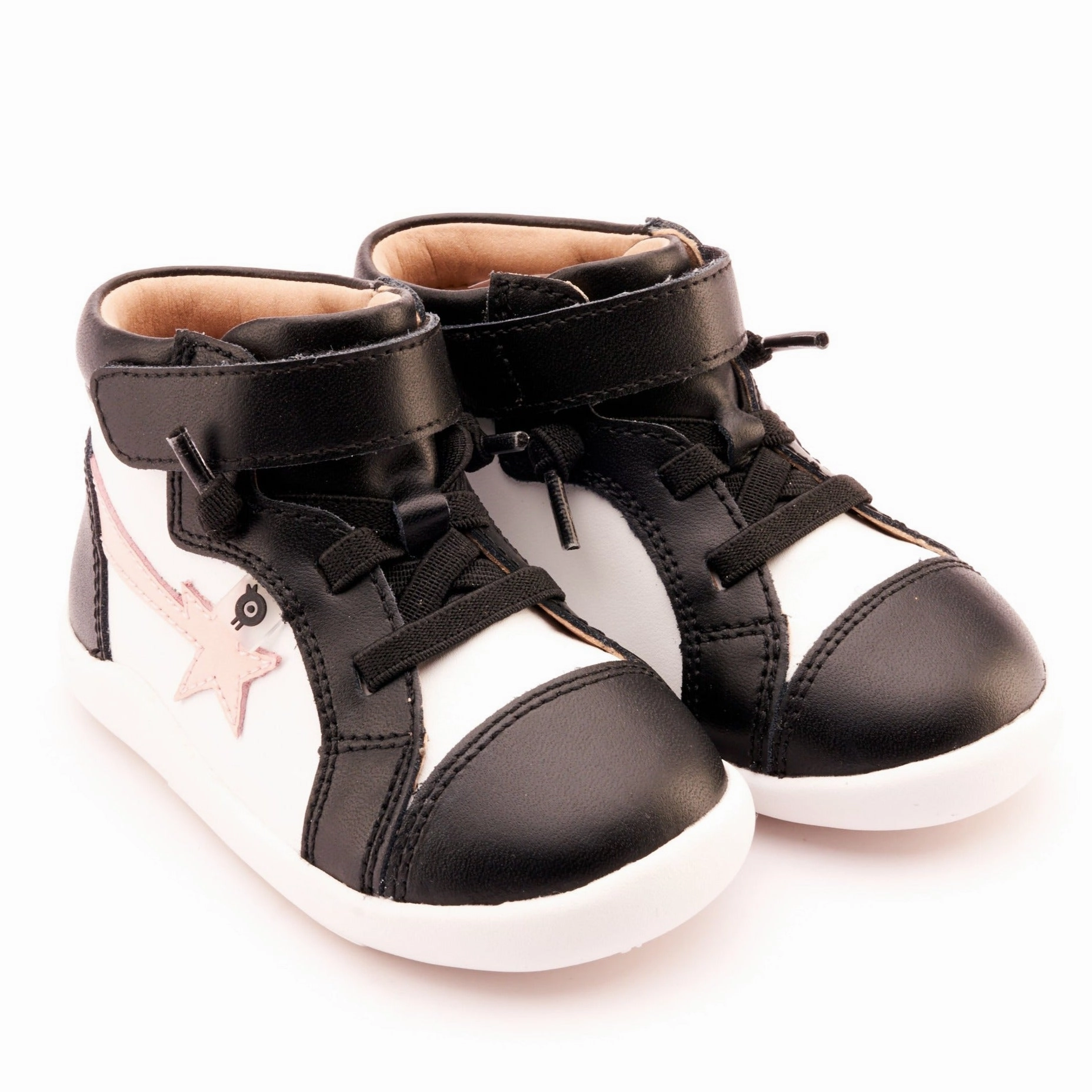 Old Soles Girl's 8046 Ground Team Casual Shoes - Snow / Powder Pink / Black