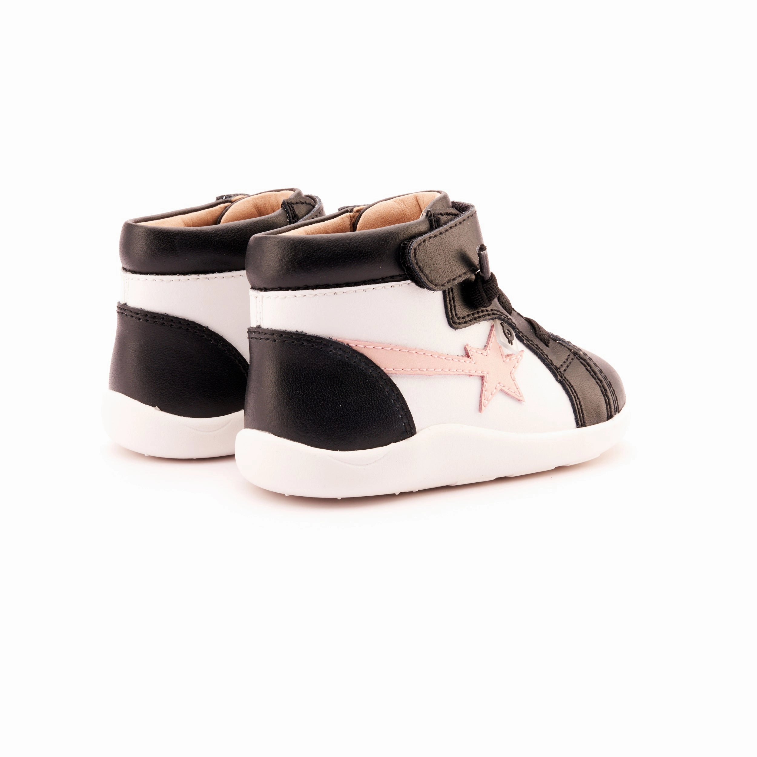 Old Soles Girl's 8046 Ground Team Casual Shoes - Snow / Powder Pink / Black