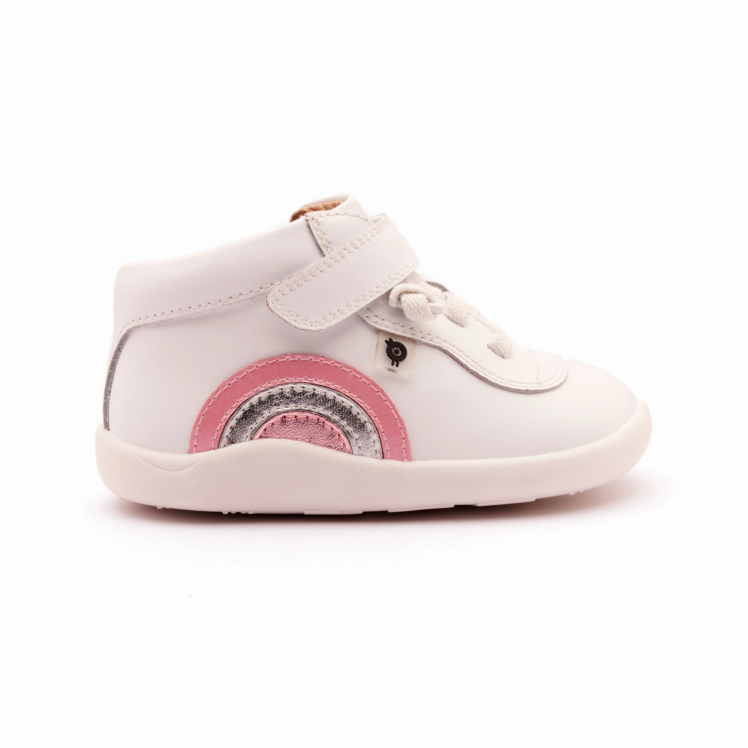 Old Soles Girl's 8055 Sun Bright Casual Shoes - Snow / Pearlised Pink / Silver / Pink Frost / White Sole