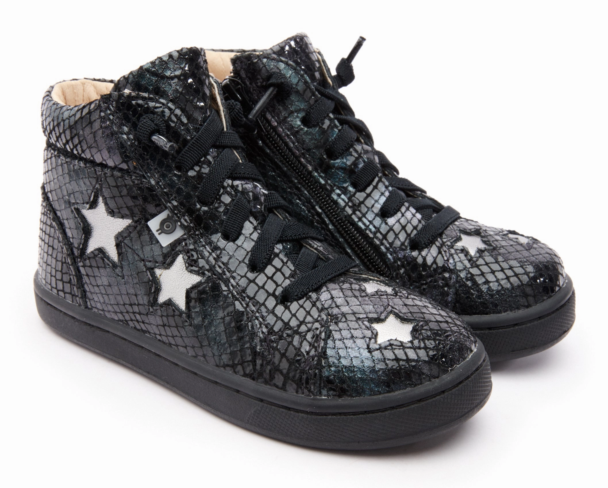 Old Soles Girl's & Boy's 6085 Starey High Top Sneaker - Navy Tie Dye/Rich Silver