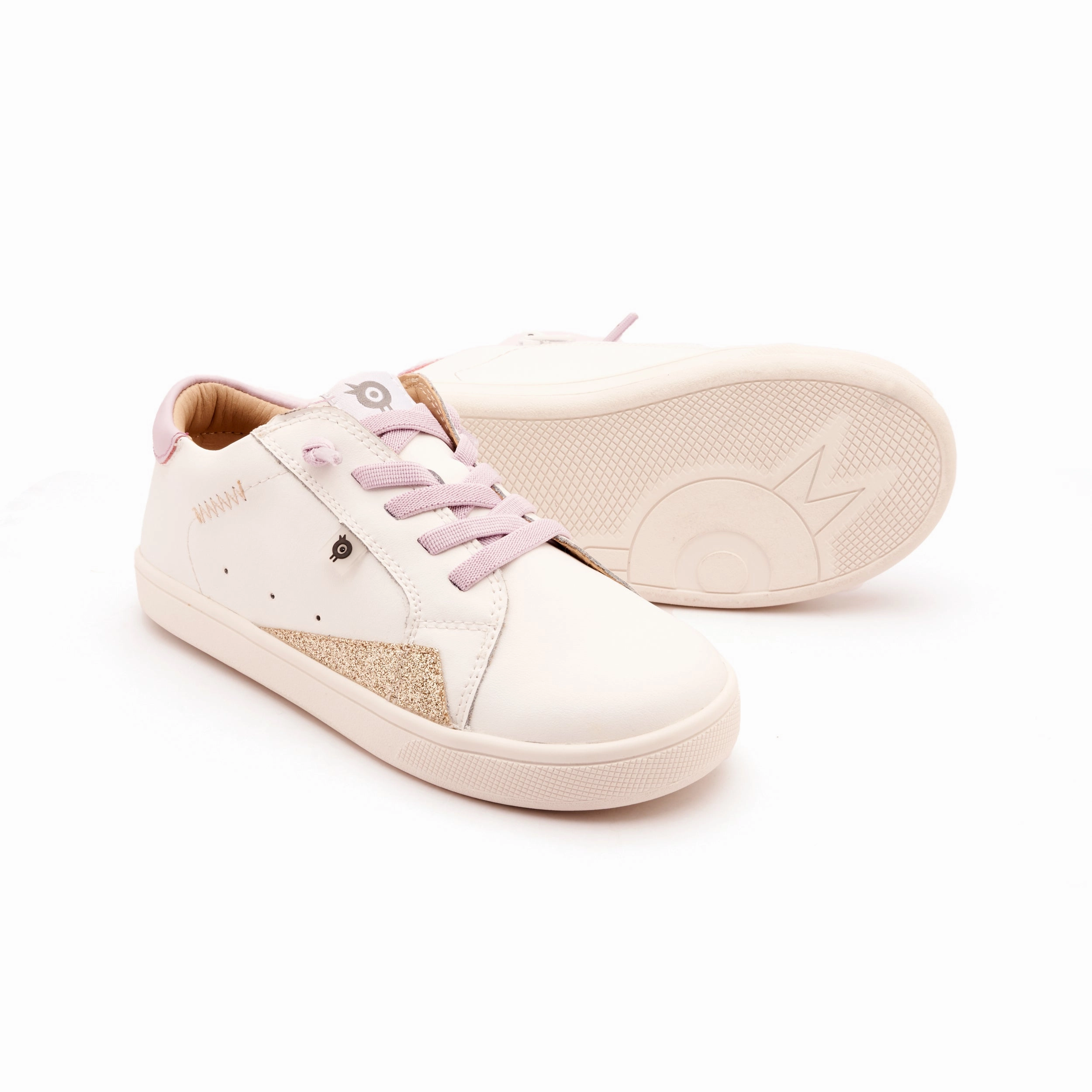 Old Soles Girl's Blade Runner Casual Shoes - Snow / Lilium / Glam Gold