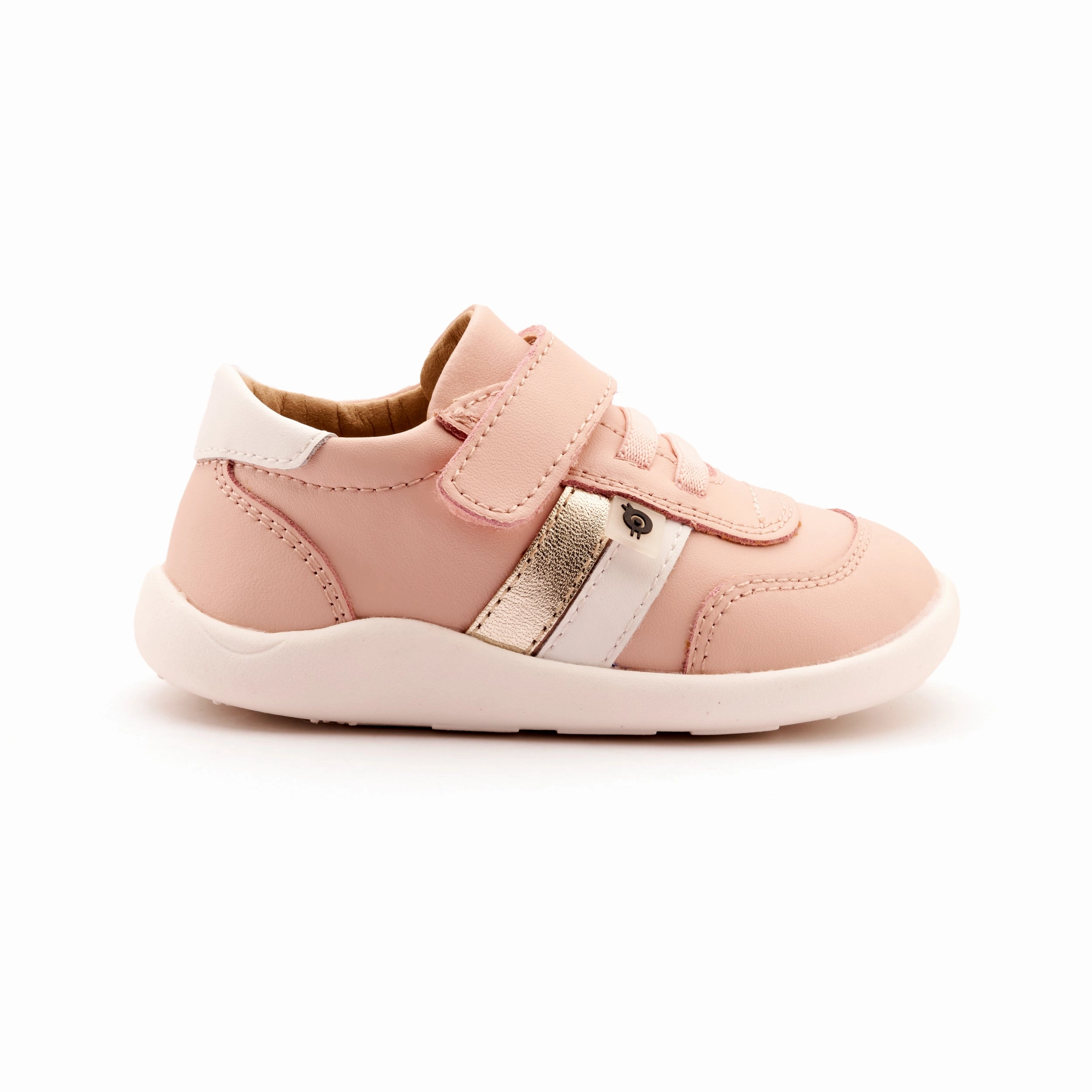 Old Soles Girl's Play Ground Casual Shoes - Powder Pink / Gold / Snow