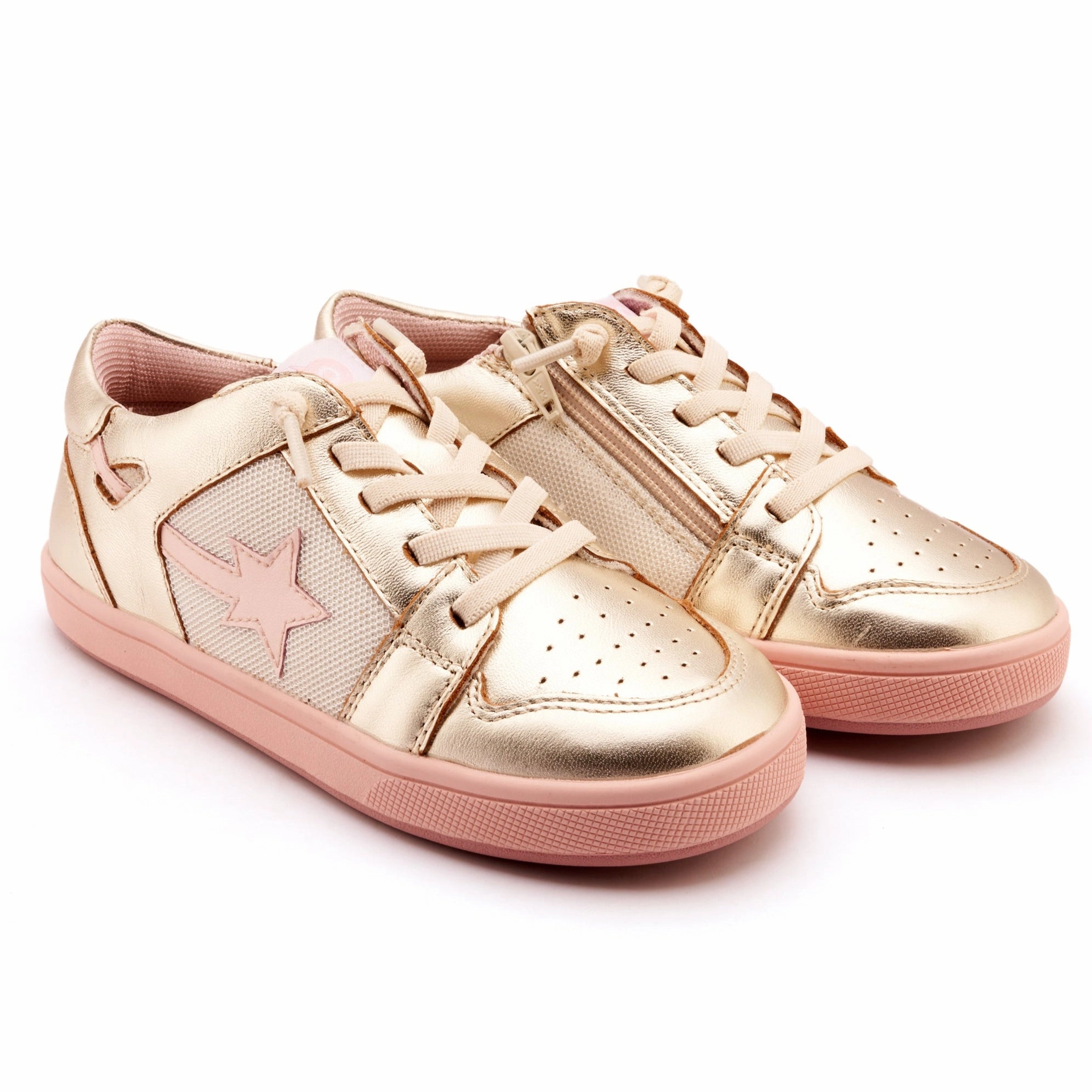 Old Soles Girl's Star Runner Casual Shoes - Gold / Nacardo Dalia / Kiss