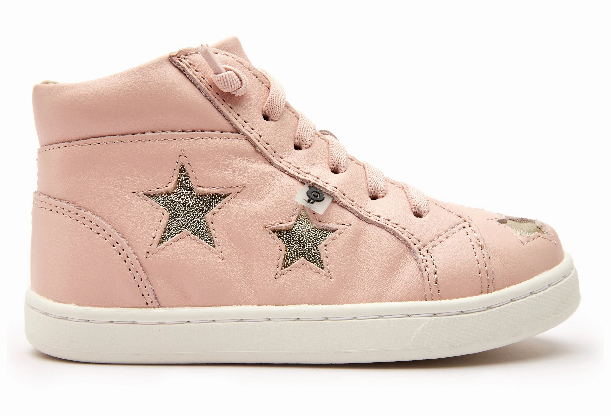 Old Soles Girl's Starey High Top Sneaker, Powder Pink/Gold
