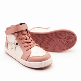 Old Soles Girl's Team-Star Casual Shoes - Kiss / Nacardo Blanco / Glam Argent