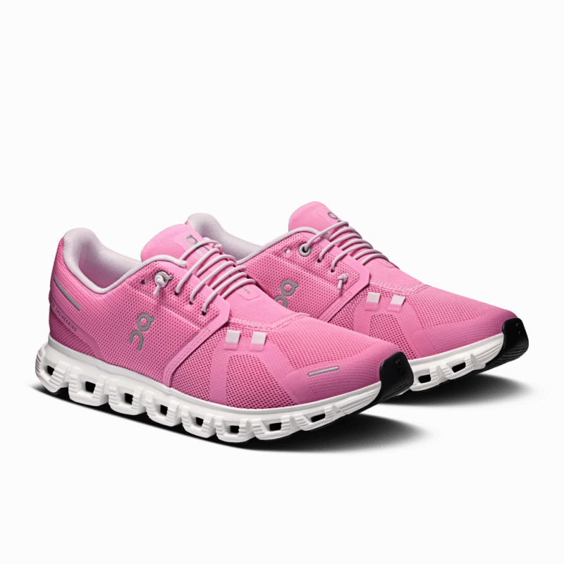 On Women's Cloud 6 - Raspberry/White