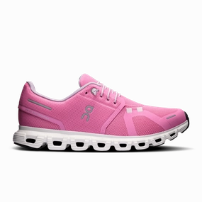 On Women's Cloud 6 - Raspberry/White