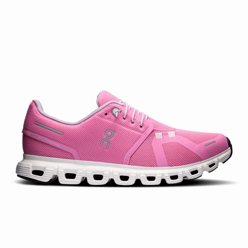 On Women's Cloud 6 - Raspberry/White