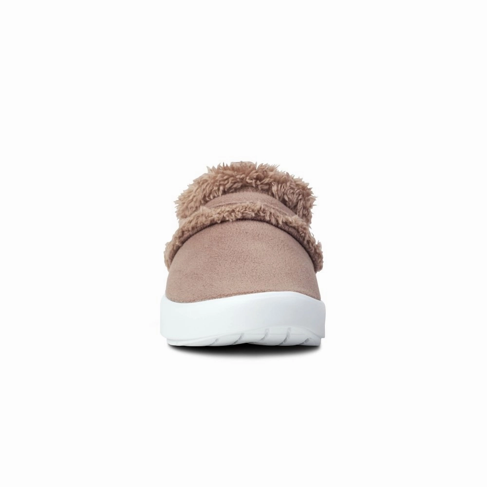 OOFOS Women's OOcoozie Low - Chocolate Sherpa