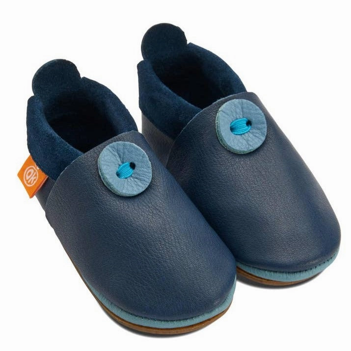 Orangenkinder Girl's and Boy's AMIGO Barefoot Shoes, Blue