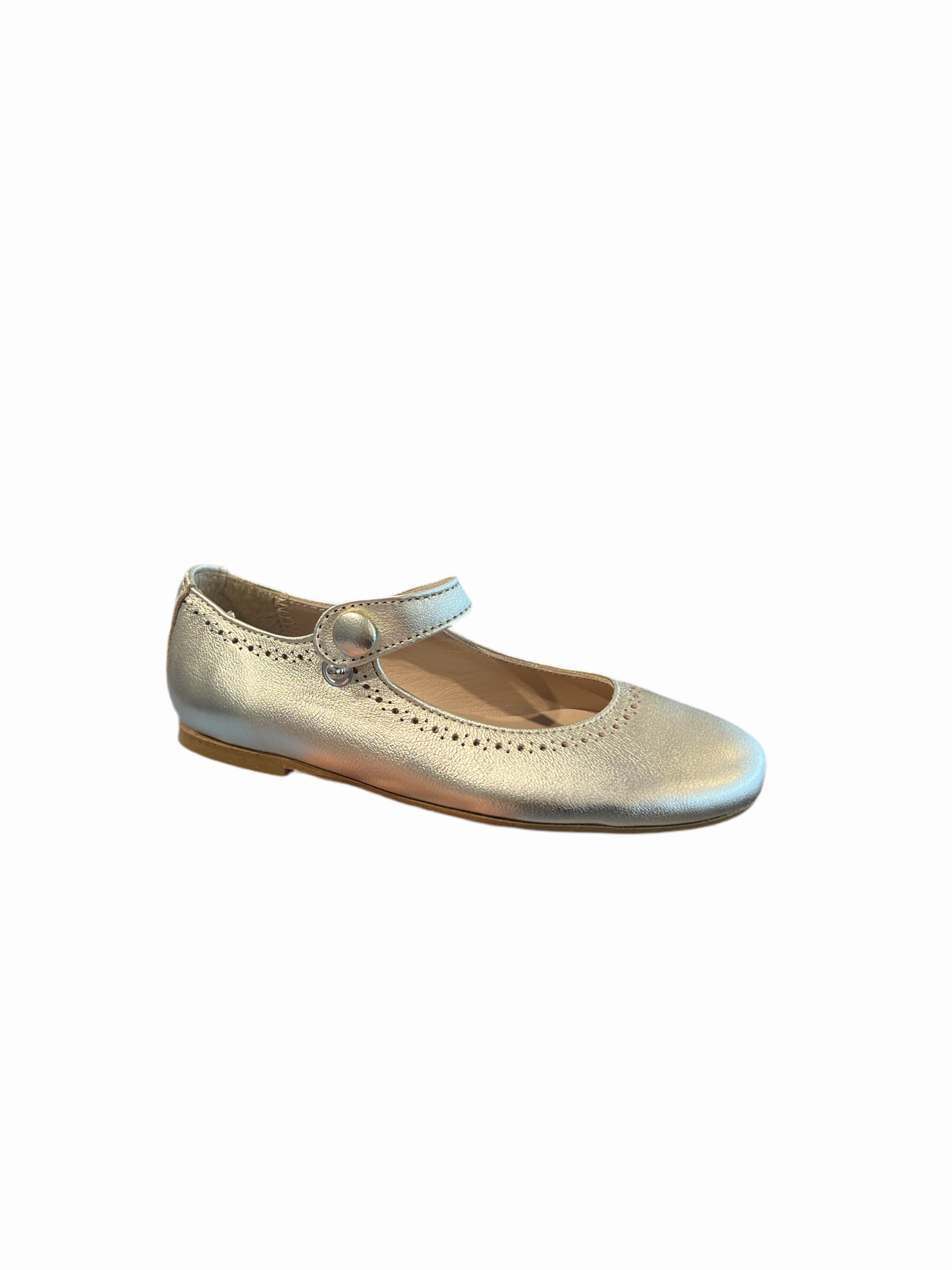 Papanatas Eli Girls Gold Leather Mary Jane