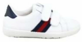 Papanatas Eli Jet White Leather Velcro Sneakers