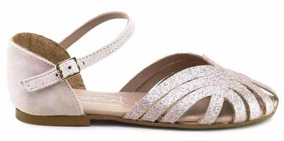 Papanatas Girls Glitter Design Star Carne Mary Jane