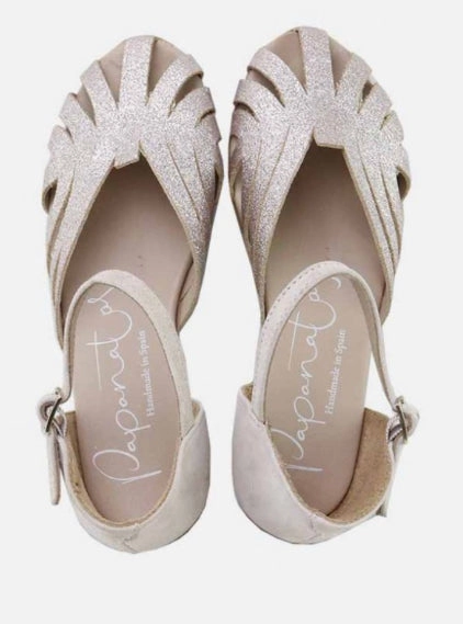 Papanatas Girls Glitter Design Star Carne Mary Jane