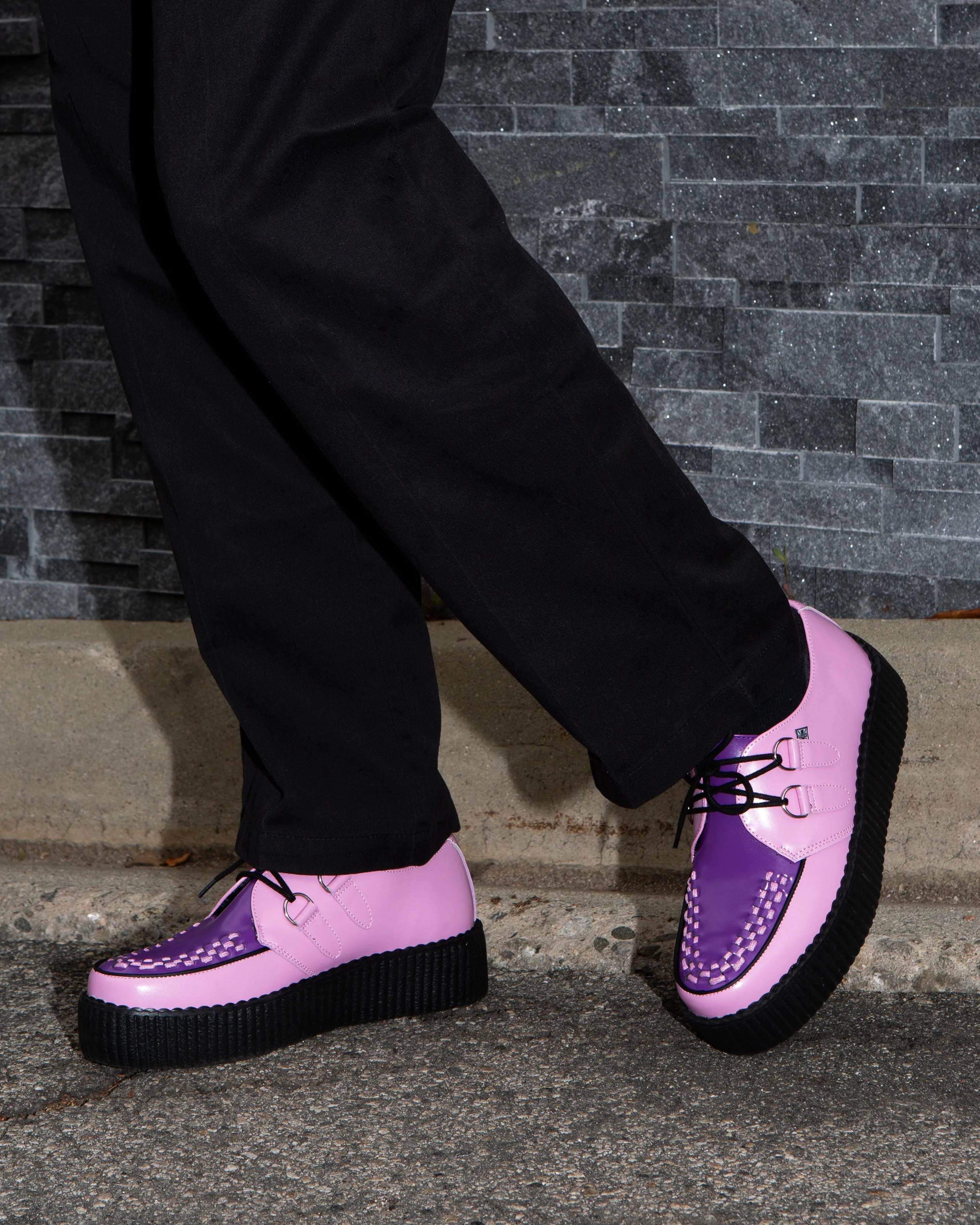 Pink & Purple Leather Viva Mondo Creeper