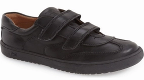 Primigi Diamond Black Leather Velcro Sneakers
