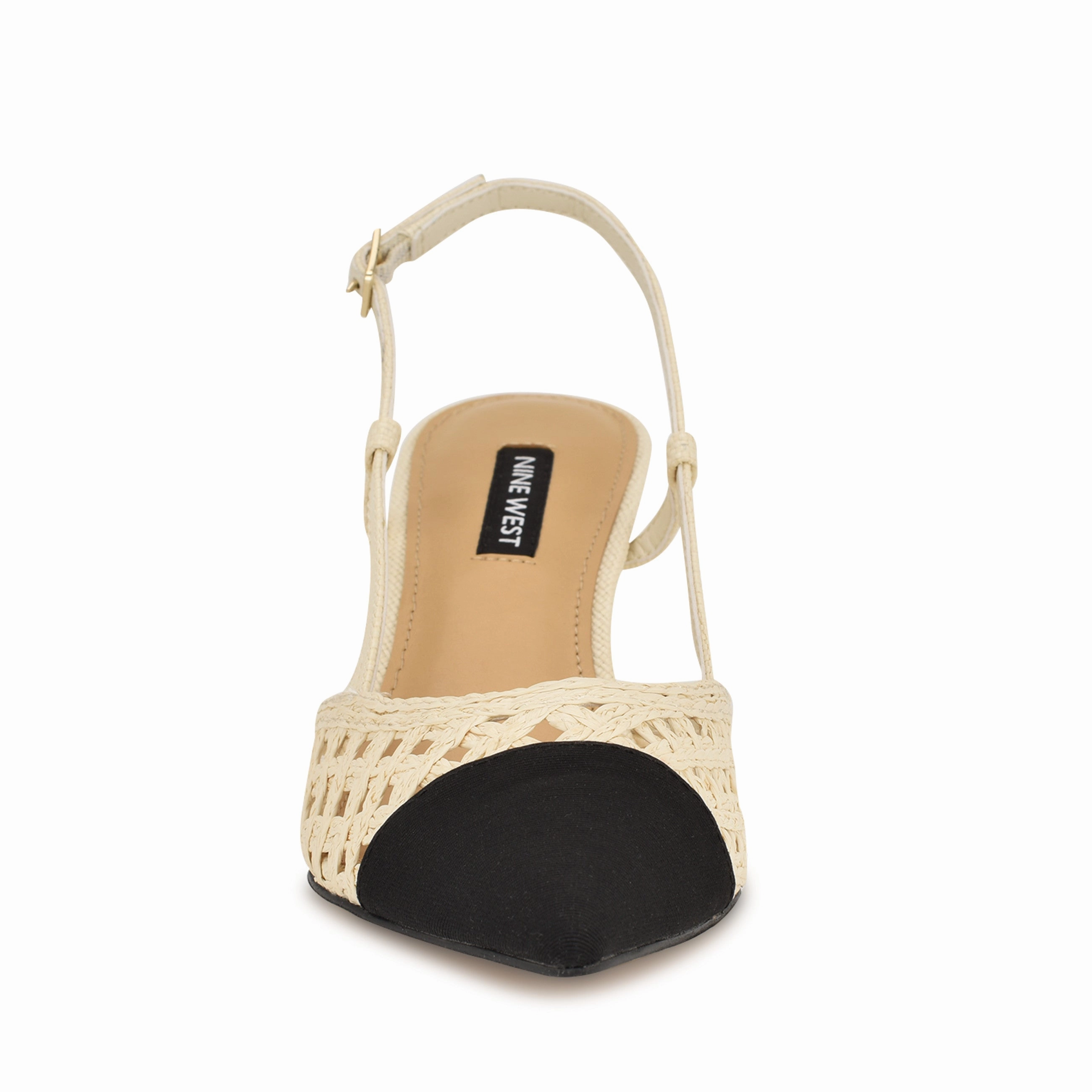 Railen Woven Cap Toe Slingbacks