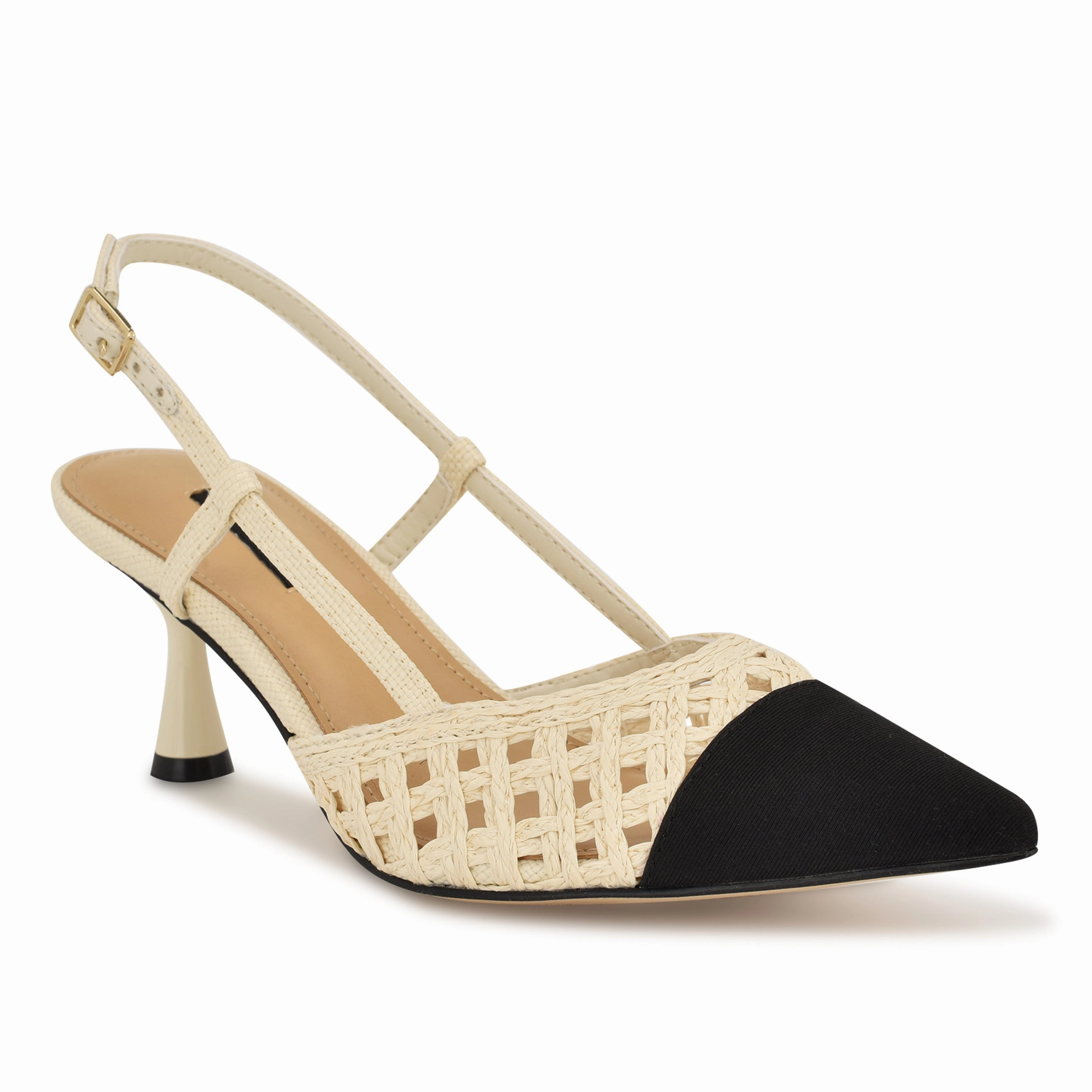 Railen Woven Cap Toe Slingbacks