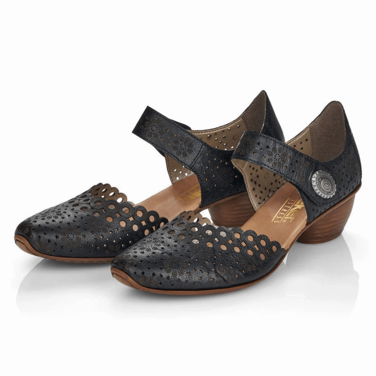 Rieker Women's 43753-02 Mirjam Black Patent