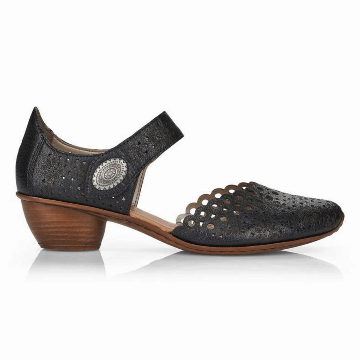 Rieker Women's 43753-02 Mirjam Black Patent