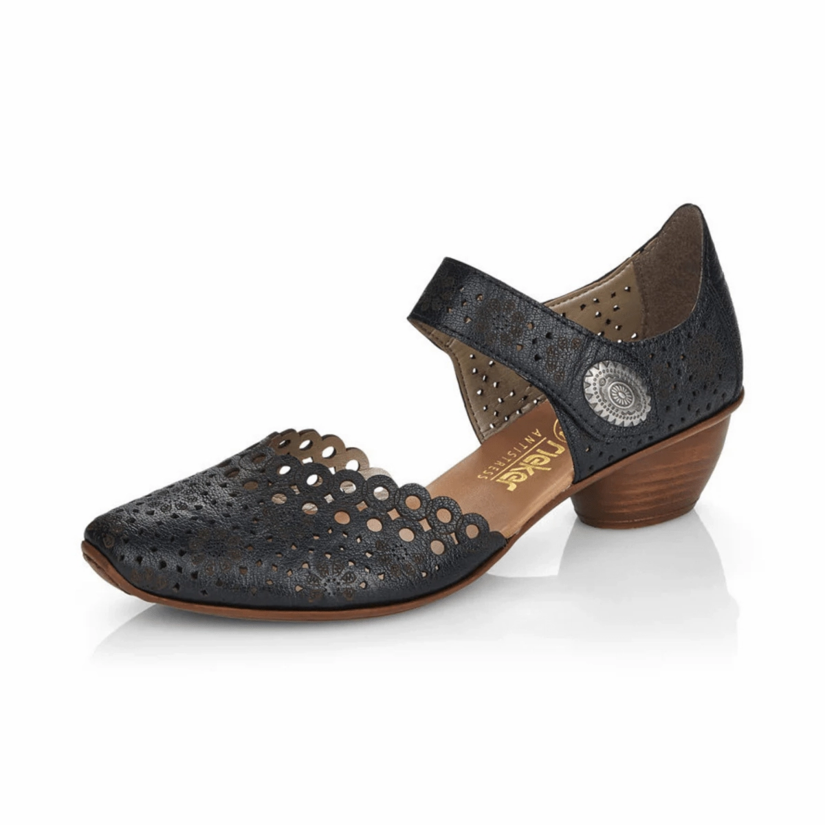 Rieker Women's 43753-02 Mirjam Black Patent