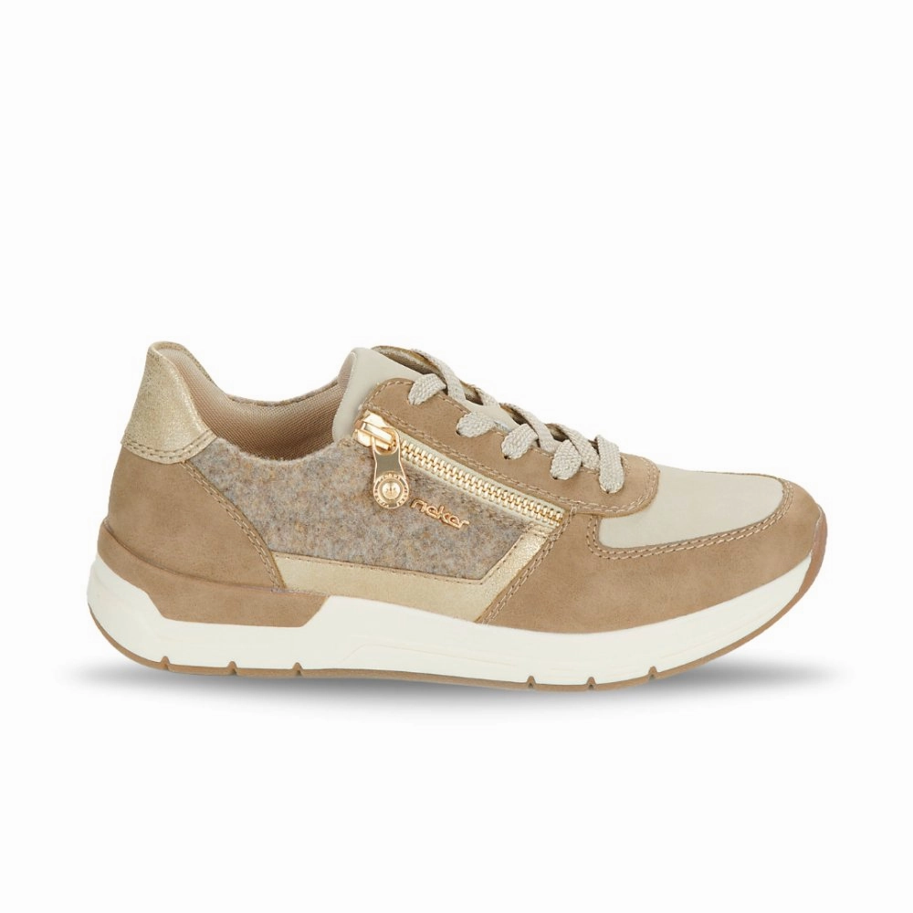 Rieker Women's Destiny 58902-64 - Fango/Ginger/Gold/Wood