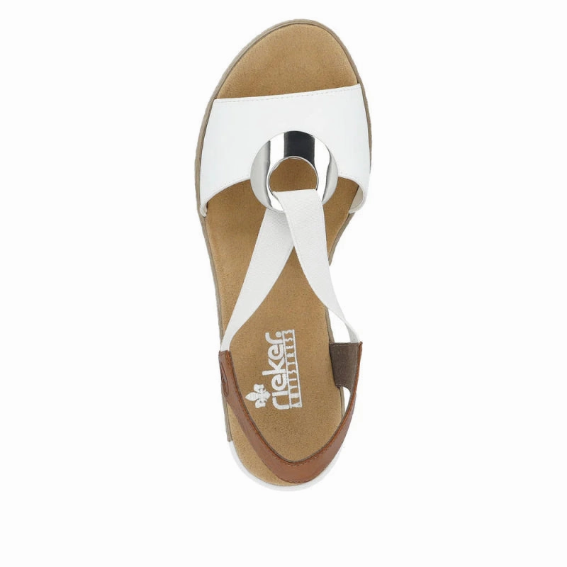 Rieker Women's Fanni 624H6-81 - White/Cayenne