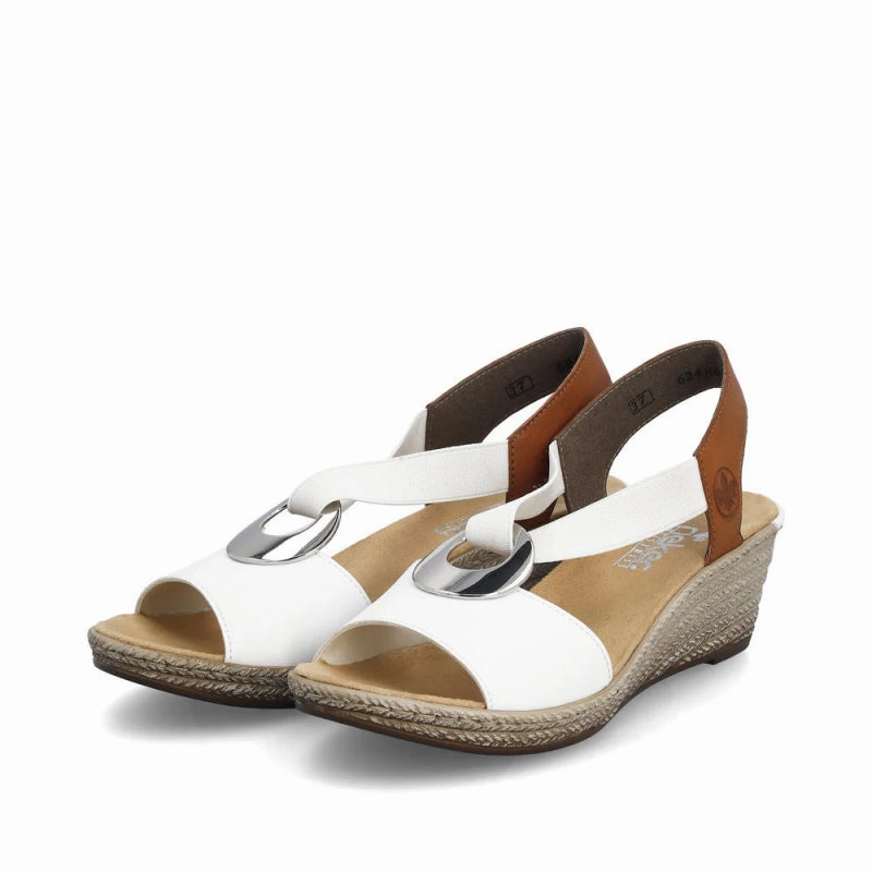 Rieker Women's Fanni 624H6-81 - White/Cayenne