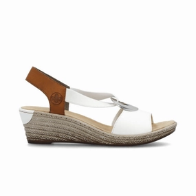 Rieker Women's Fanni 624H6-81 - White/Cayenne