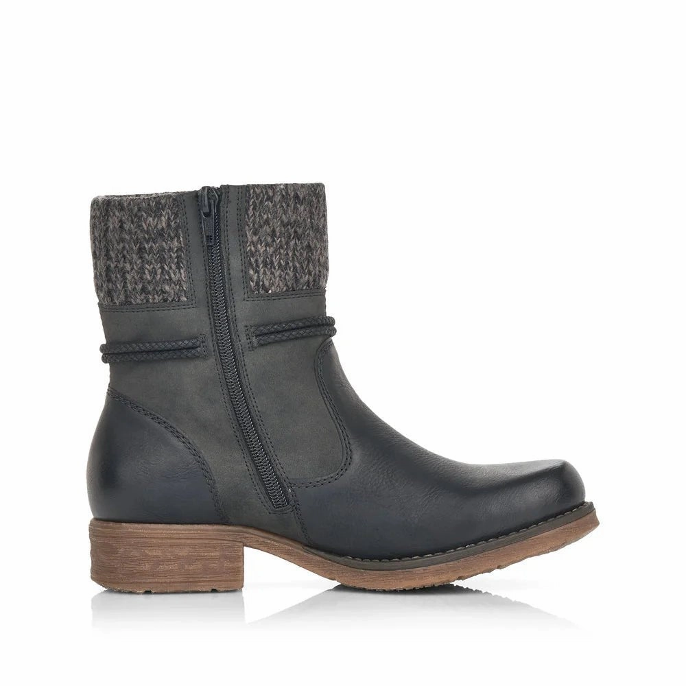 Rieker Women's Fee 79688-00 - Schwarz/Stromboli/Anthrazit