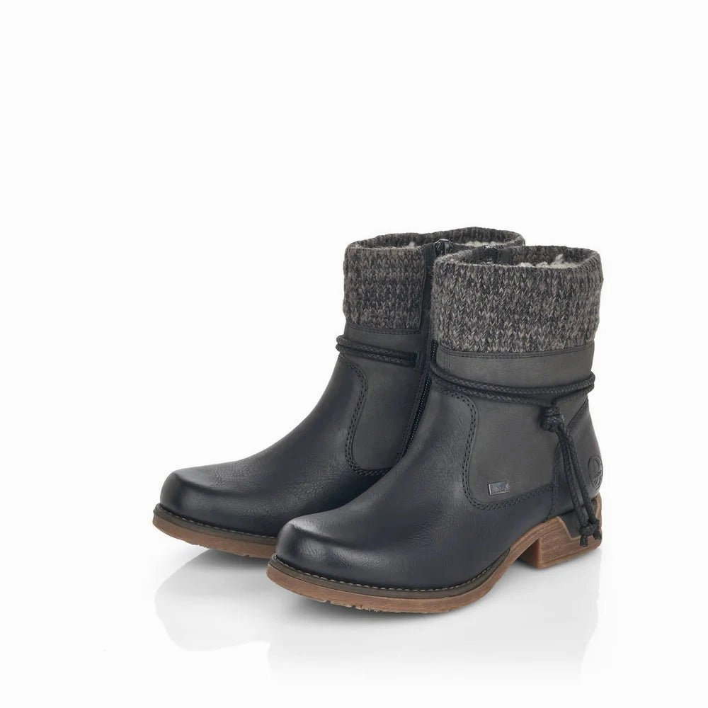 Rieker Women's Fee 79688-00 - Schwarz/Stromboli/Anthrazit