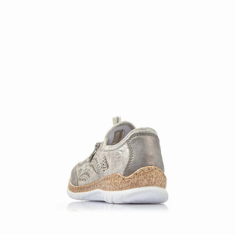 Rieker Women's Nikita N42K6-40 - Grey/Rose Metallic