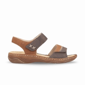 Rieker Women's Regina V2860-24 - Chocolate/Cognac