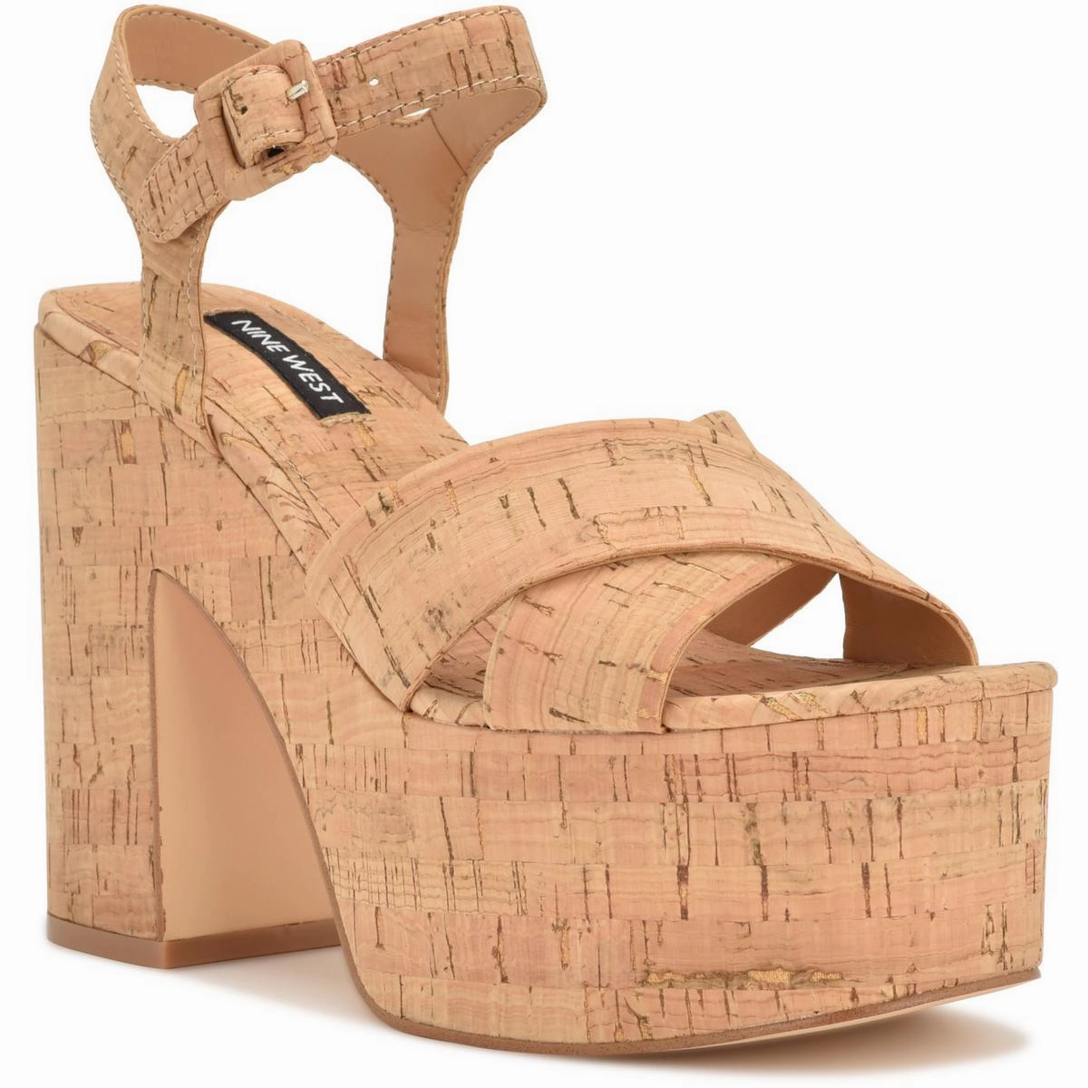 RILAY5 Womens Laceless Man Made Platform Sandals