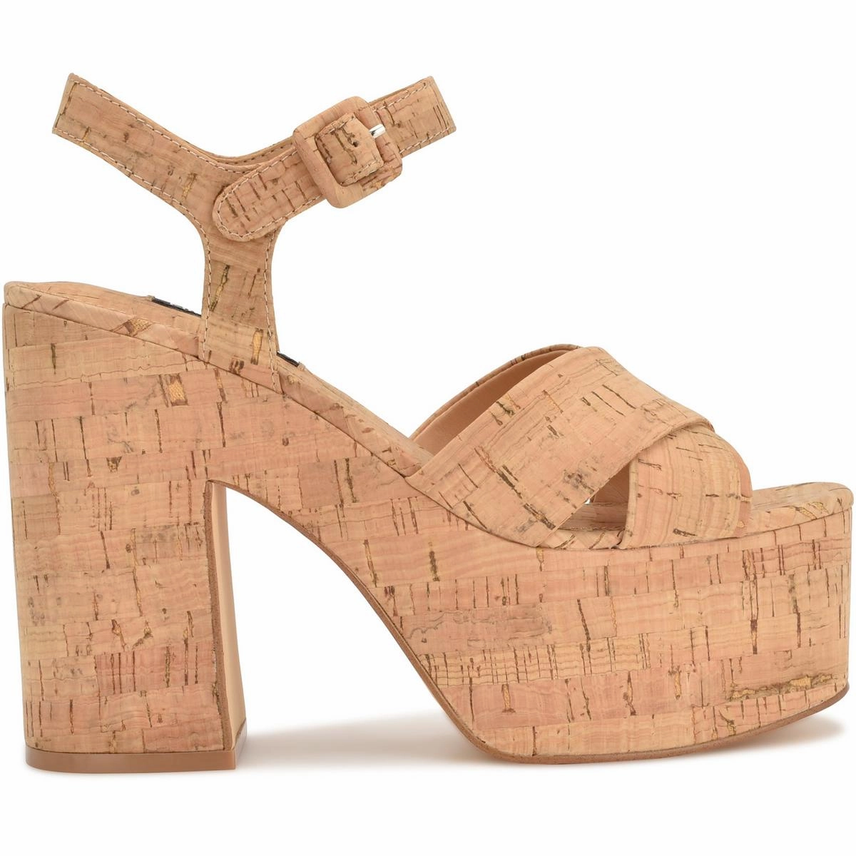RILAY5 Womens Laceless Man Made Platform Sandals