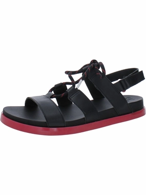Roaming Lace Womens Leather Flatform Gladiator Sandals
