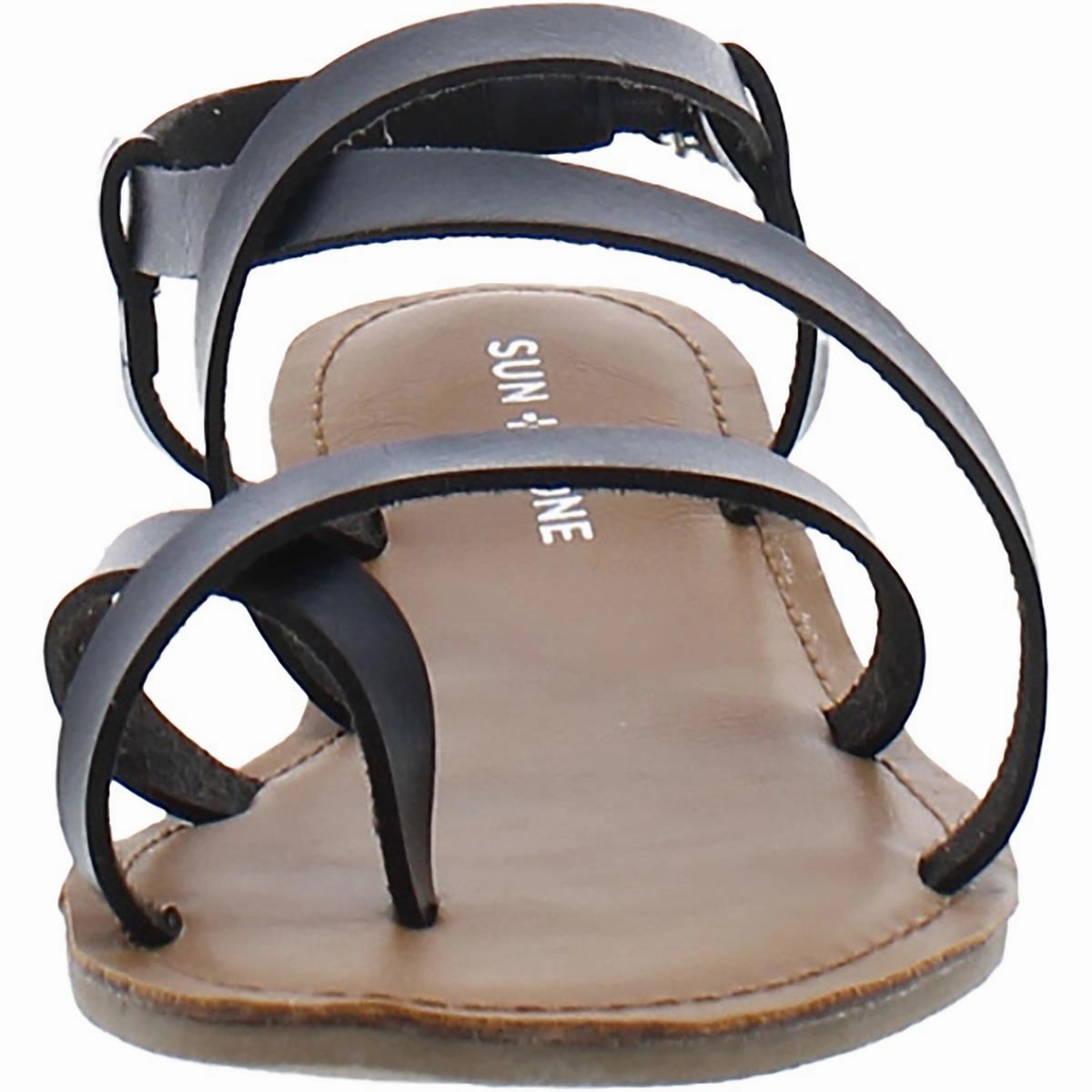Roxxie  Womens Faux Leather Open Toe Strappy Sandals