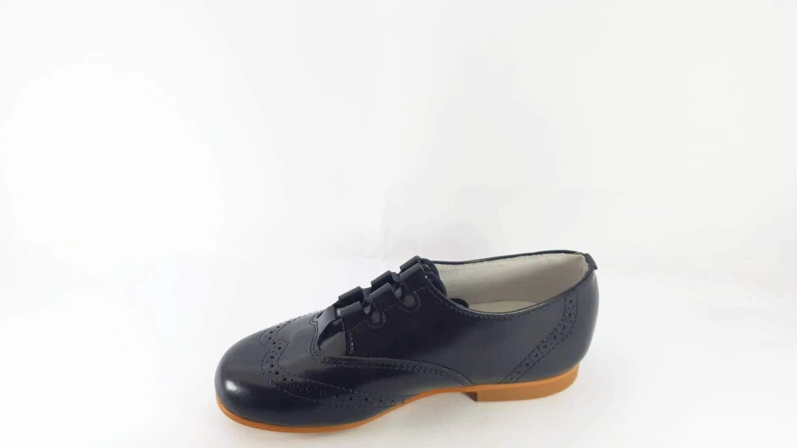 Shawn & Jeffery Black Designed Leather Dress Shoe