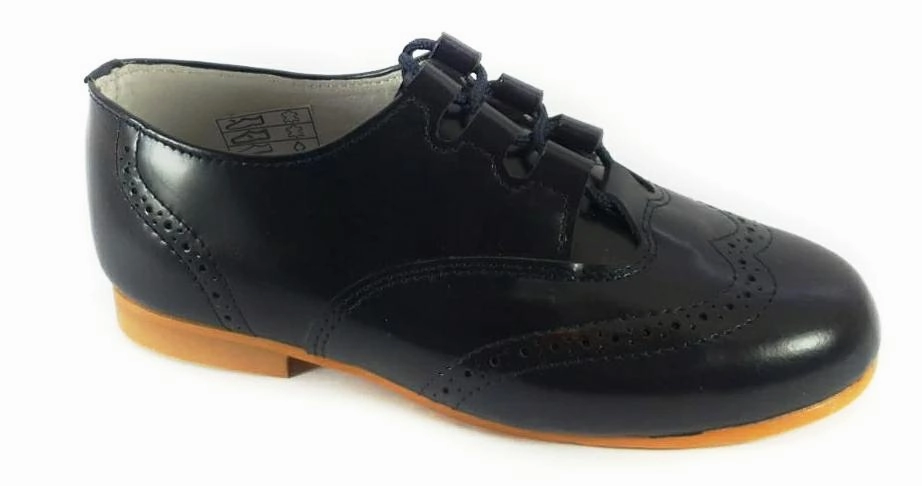 Shawn & Jeffery Black Designed Leather Dress Shoe