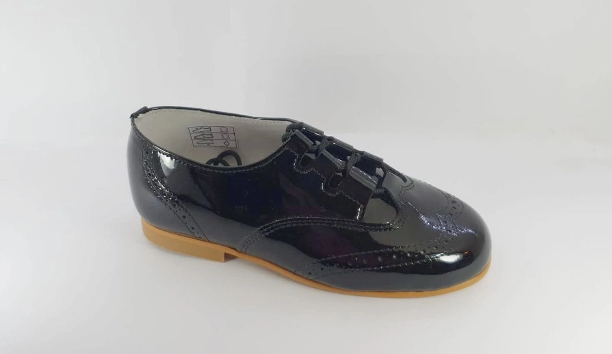 Shawn & Jeffery Black Designed Patent Dress Shoe